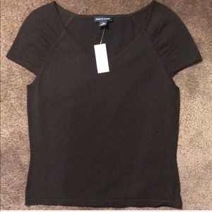 Cute cut out ruched Ann Taylor Knit Top